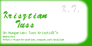 krisztian tuss business card